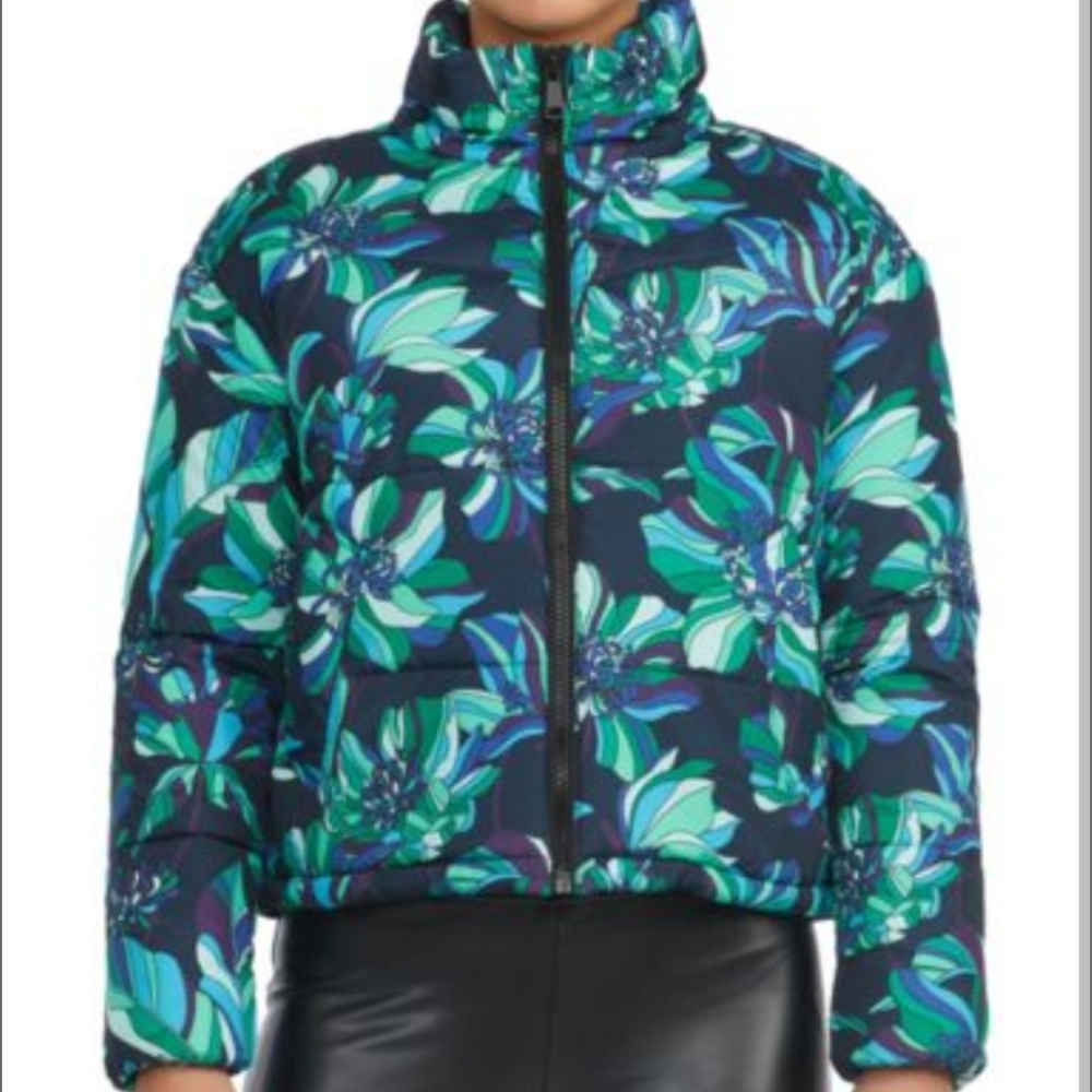 NWT Badgley Mischka Pucci Print Puffer Jacket